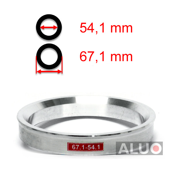 Alumimiums Centreringsringe 67,1 - 54,1 mm ( 67.1 - 54.1 )