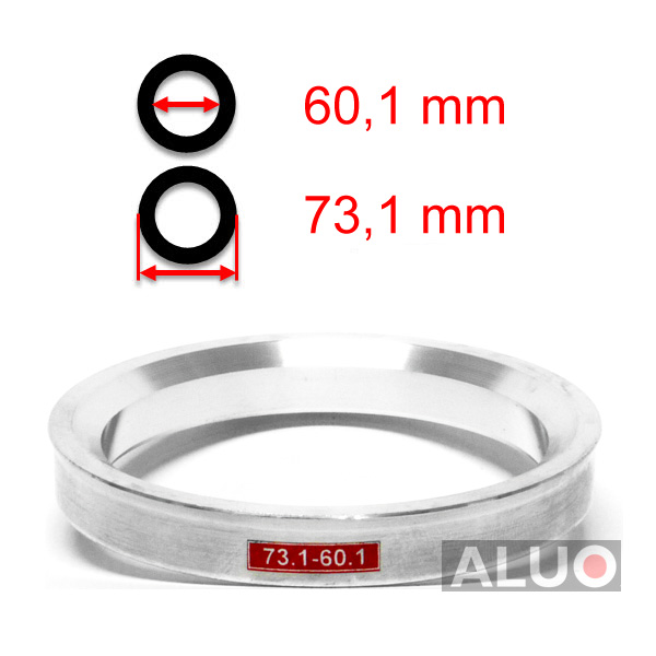Alumimiums Centreringsringe 73,1 - 60,1 mm ( 73.1 - 60.1 )
