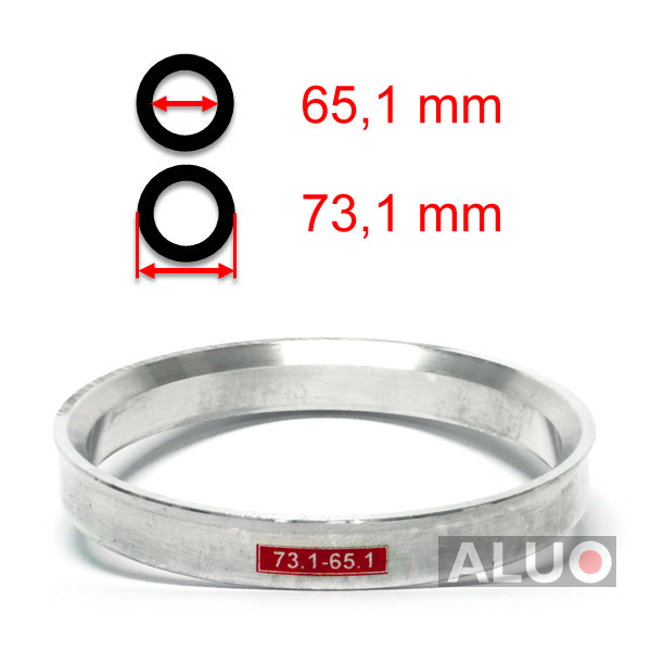 Alumimiums Centreringsringe 73,1 - 65,1 mm ( 73.1 - 65.1 )
