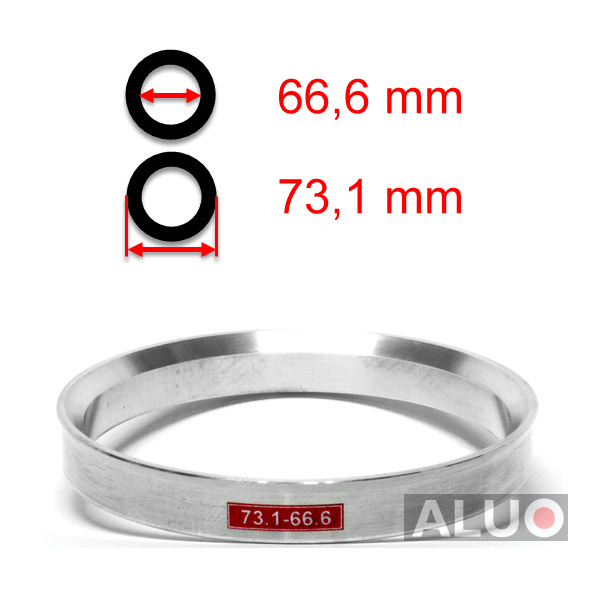 Alumimiums Centreringsringe 73,1 - 66,6 mm ( 73.1 - 66.6 )