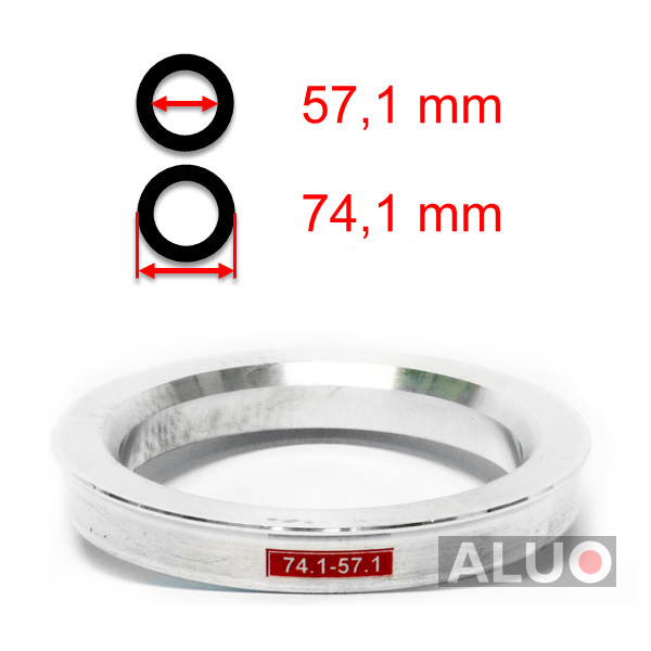 Alumimiums Centreringsringe 74,1 - 57,1 mm ( 74.1 - 57.1 )