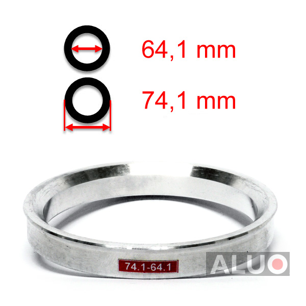 Alumimiums Centreringsringe 74,1 - 64,1 mm ( 74.1 - 64.1 )