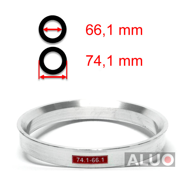 Alumimiums Centreringsringe 74,1 - 66,1 mm ( 74.1 - 66.1 )