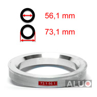 Alumimiums Centreringsringe 73,1 - 56,1 mm ( 73.1 - 56.1 )
