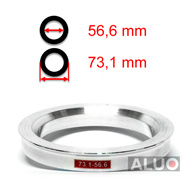Alumimiums Centreringsringe 73,1 - 56,6 mm ( 73.1 - 56.6 )