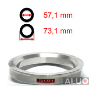 Alumimiums Centreringsringe 73,1 - 57,1 mm ( 73.1 - 57.1 )