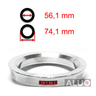 Alumimiums Centreringsringe 74,1 - 56,1 mm ( 74.1 - 56.1 )